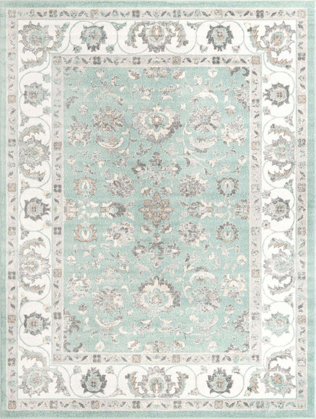 Aqua 10' x 13' Aurelia Rectangle Area Rug 100% Polypropylene & Jute Backing Living Dining Room Bedroom Office Traditional Carpet for Sale at Rug Engine