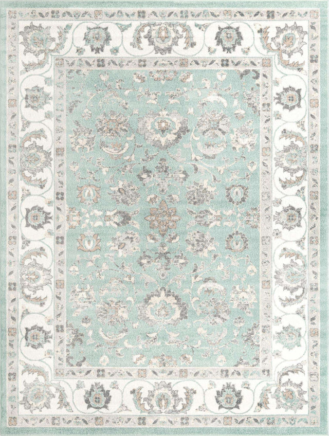 Aqua 10' x 13' Aurelia Rectangle Area Rug 100% Polypropylene & Jute Backing Living Dining Room Bedroom Office Traditional Carpet for Sale at Rug Engine