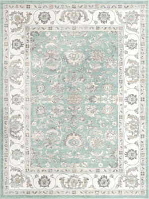 Aqua 9' x 12' Aurelia Rectangle Area Rug 100% Polypropylene & Jute Backing Living Dining Room Bedroom Office Traditional Carpet for Sale at Rug Engine