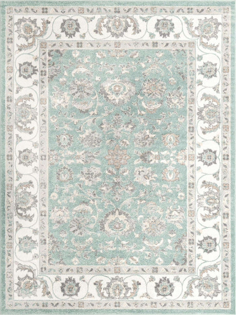 Aqua 9' x 12' Aurelia Rectangle Area Rug 100% Polypropylene & Jute Backing Living Dining Room Bedroom Office Traditional Carpet for Sale at Rug Engine