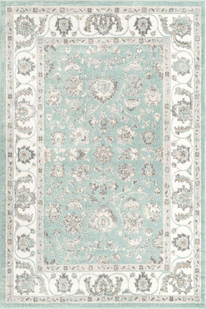 Aqua 6' x 9' Aurelia Rectangle Area Rug 100% Polypropylene & Jute Backing Living Dining Room Bedroom Office Traditional Carpet for Sale at Rug Engine