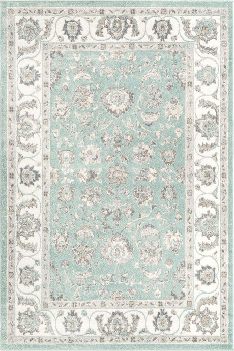 Aqua 6' x 9' Aurelia Rectangle Area Rug 100% Polypropylene & Jute Backing Living Dining Room Bedroom Office Traditional Carpet for Sale at Rug Engine