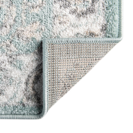 Aqua 4' x 4' Aurelia Square Area Rug 100% Polypropylene & Jute Backing Living Dining Room Bedroom Office Traditional Carpet for Sale at Rug Engine