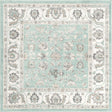 Aqua 6' x 6' Aurelia Square Area Rug 100% Polypropylene & Jute Backing Living Dining Room Bedroom Office Traditional Carpet for Sale at Rug Engine