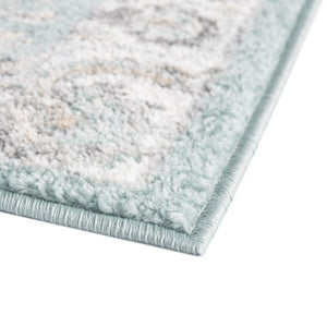 Aqua 6' x 9' Aurelia Rectangle Area Rug 100% Polypropylene & Jute Backing Living Dining Room Bedroom Office Traditional Carpet for Sale at Rug Engine