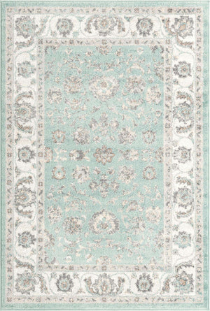 Aqua 4' x 6' Aurelia Rectangle Area Rug 100% Polypropylene & Jute Backing Living Dining Room Bedroom Office Traditional Carpet for Sale at Rug Engine