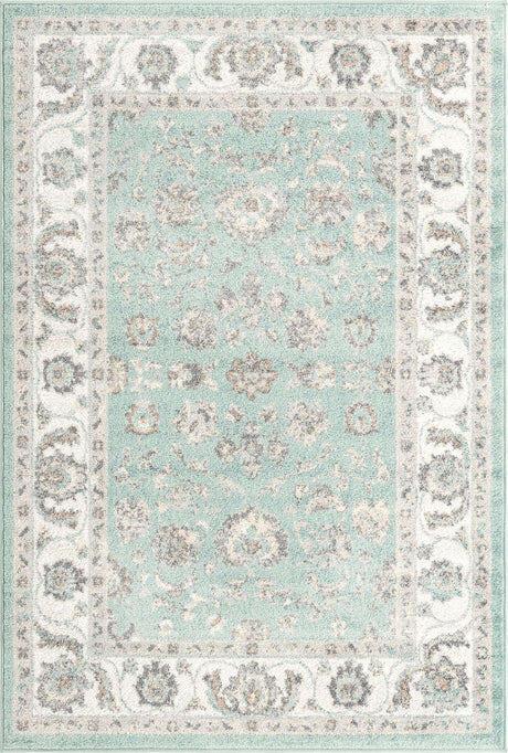 Aqua 4' x 6' Aurelia Rectangle Area Rug 100% Polypropylene & Jute Backing Living Dining Room Bedroom Office Traditional Carpet for Sale at Rug Engine