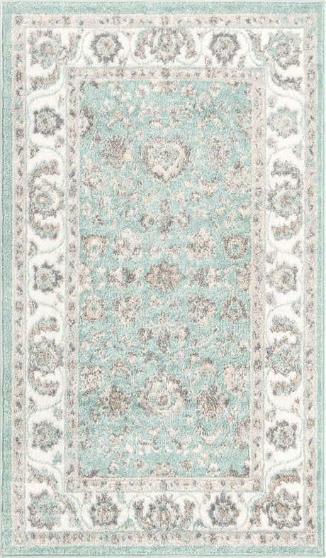 Aqua 3' x 5' 3 Aurelia Rectangle Area Rug 100% Polypropylene & Jute Backing Living Dining Room Bedroom Office Traditional Carpet for Sale at Rug Engine