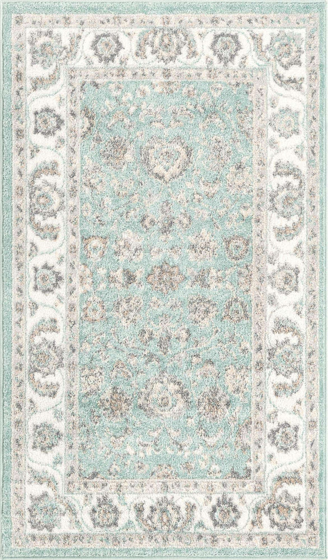 Aqua 3' x 5' 3 Aurelia Rectangle Area Rug 100% Polypropylene & Jute Backing Living Dining Room Bedroom Office Traditional Carpet for Sale at Rug Engine