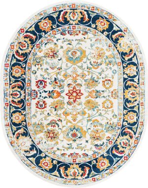 Multicolor 7' 10 x 10' Aurelia Oval Area Rug 100% Polypropylene & Jute Backing Living Dining Room Bedroom Office Traditional Carpet for Sale at Rug Engine