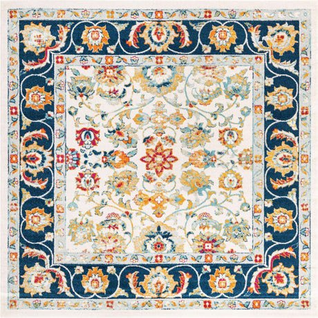 Multicolor 7' 10 x 7' 10 Aurelia Square Area Rug 100% Polypropylene & Jute Backing Living Dining Room Bedroom Office Traditional Carpet for Sale at Rug Engine