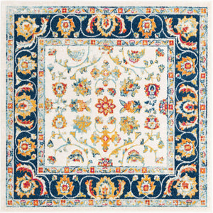 Multicolor 6' x 6' Aurelia Square Area Rug 100% Polypropylene & Jute Backing Living Dining Room Bedroom Office Traditional Carpet for Sale at Rug Engine