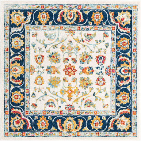 Multicolor 6' x 6' Aurelia Square Area Rug 100% Polypropylene & Jute Backing Living Dining Room Bedroom Office Traditional Carpet for Sale at Rug Engine