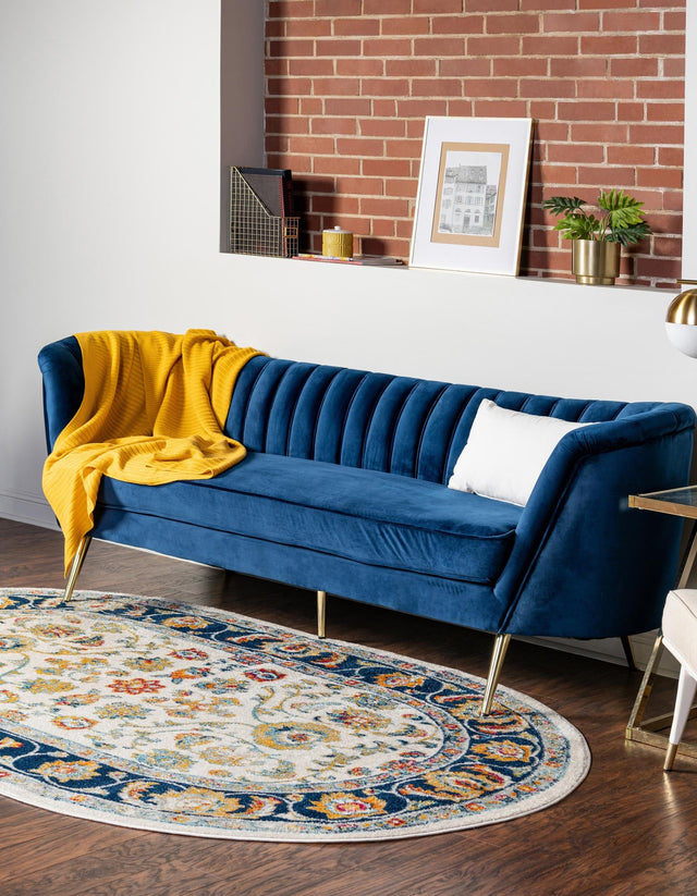 Multicolor 4' x 6' Aurelia Oval Area Rug 100% Polypropylene & Jute Backing Living Dining Room Bedroom Office Traditional Carpet for Sale at Rug Engine