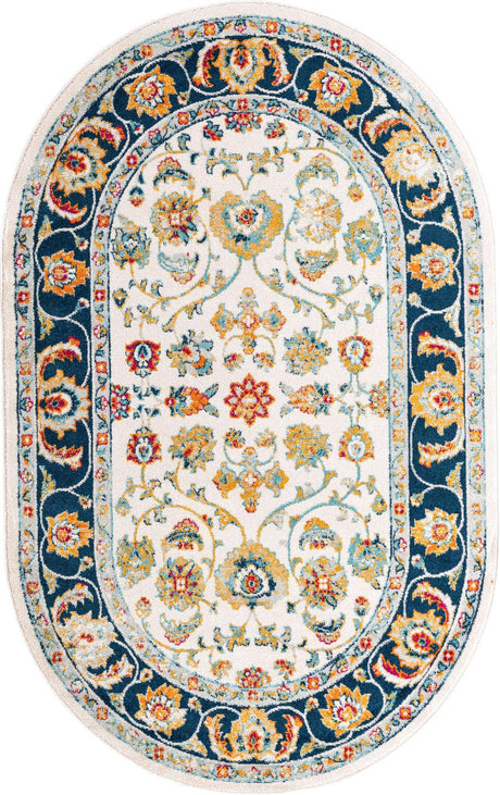 Multicolor 5' x 8' Aurelia Oval Area Rug 100% Polypropylene & Jute Backing Living Dining Room Bedroom Office Traditional Carpet for Sale at Rug Engine