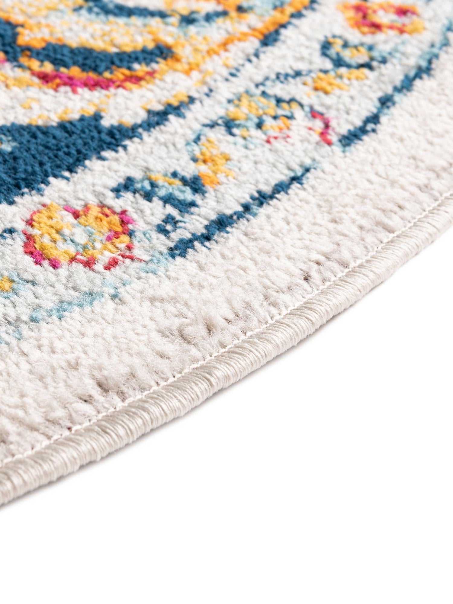 Multicolor 7' x 7' Aurelia Round Area Rug 100% Polypropylene & Jute Backing Living Dining Room Bedroom Office Traditional Carpet for Sale at Rug Engine