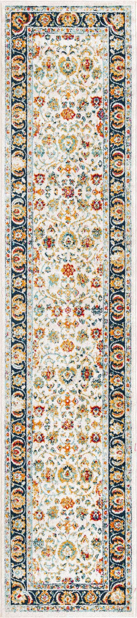 Multicolor 2' 7 x 12' Aurelia Runner Area Rug 100% Polypropylene & Jute Backing Living Dining Room Bedroom Office Traditional Carpet for Sale at Rug Engine