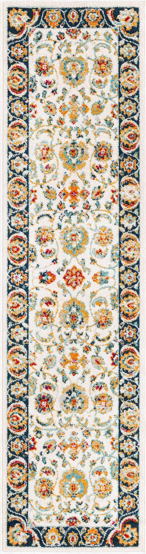 Multicolor 2' x 8' Aurelia Runner Area Rug 100% Polypropylene & Jute Backing Living Dining Room Bedroom Office Traditional Carpet for Sale at Rug Engine