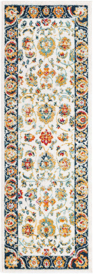 Multicolor 2' x 6' Aurelia Runner Area Rug 100% Polypropylene & Jute Backing Living Dining Room Bedroom Office Traditional Carpet for Sale at Rug Engine