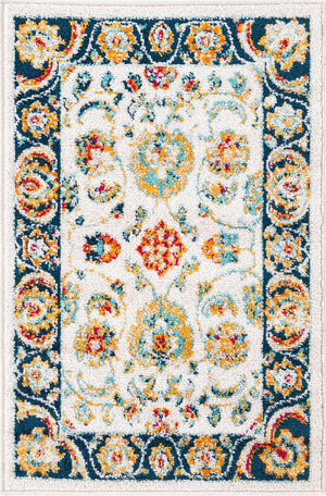 Multicolor 2' x 3' Aurelia Rectangle Area Rug 100% Polypropylene & Jute Backing Living Dining Room Bedroom Office Traditional Carpet for Sale at Rug Engine