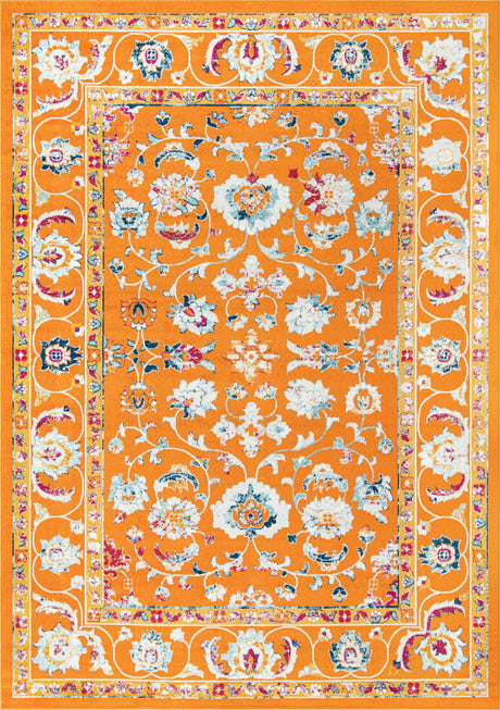 Orange 10' x 14' Aurelia Rectangle Area Rug 100% Polypropylene & Jute Backing Living Dining Room Bedroom Office Traditional Carpet for Sale at Rug Engine