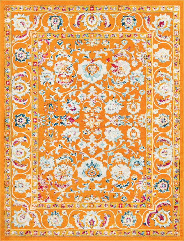 Orange 10' x 13' Aurelia Rectangle Area Rug 100% Polypropylene & Jute Backing Living Dining Room Bedroom Office Traditional Carpet for Sale at Rug Engine