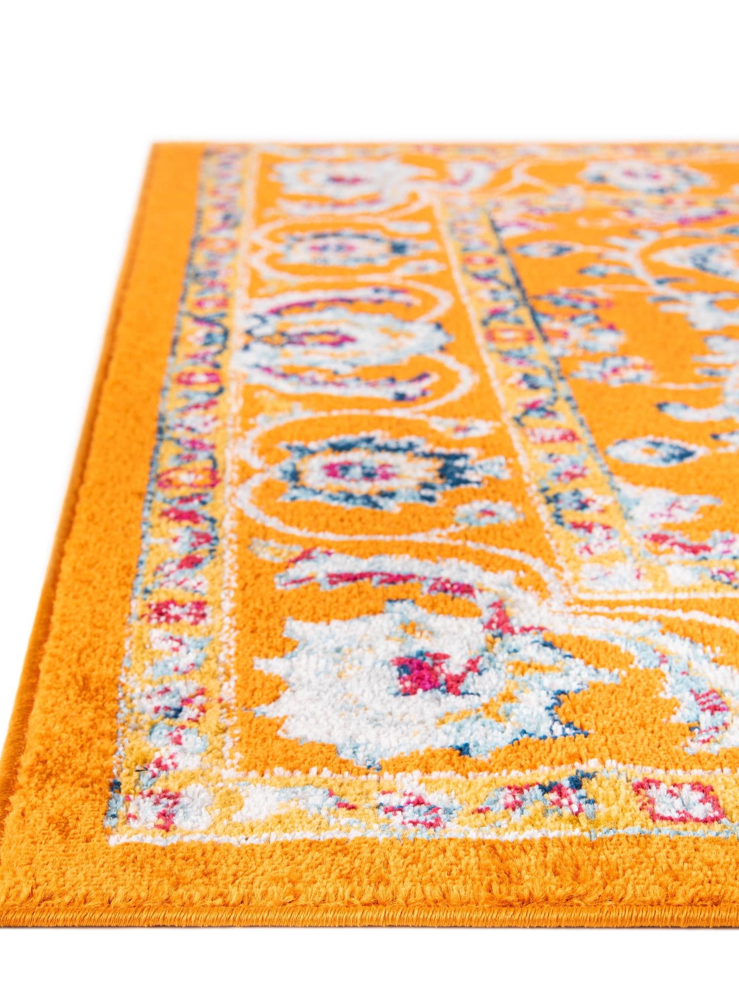 Orange 2' 7 x 12' Aurelia Runner Area Rug 100% Polypropylene & Jute Backing Living Dining Room Bedroom Office Traditional Carpet for Sale at Rug Engine