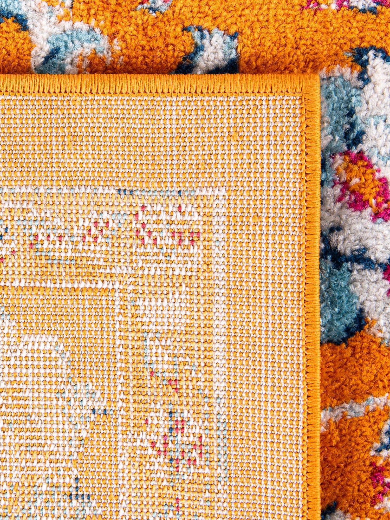Orange 2' 7 x 12' Aurelia Runner Area Rug 100% Polypropylene & Jute Backing Living Dining Room Bedroom Office Traditional Carpet for Sale at Rug Engine