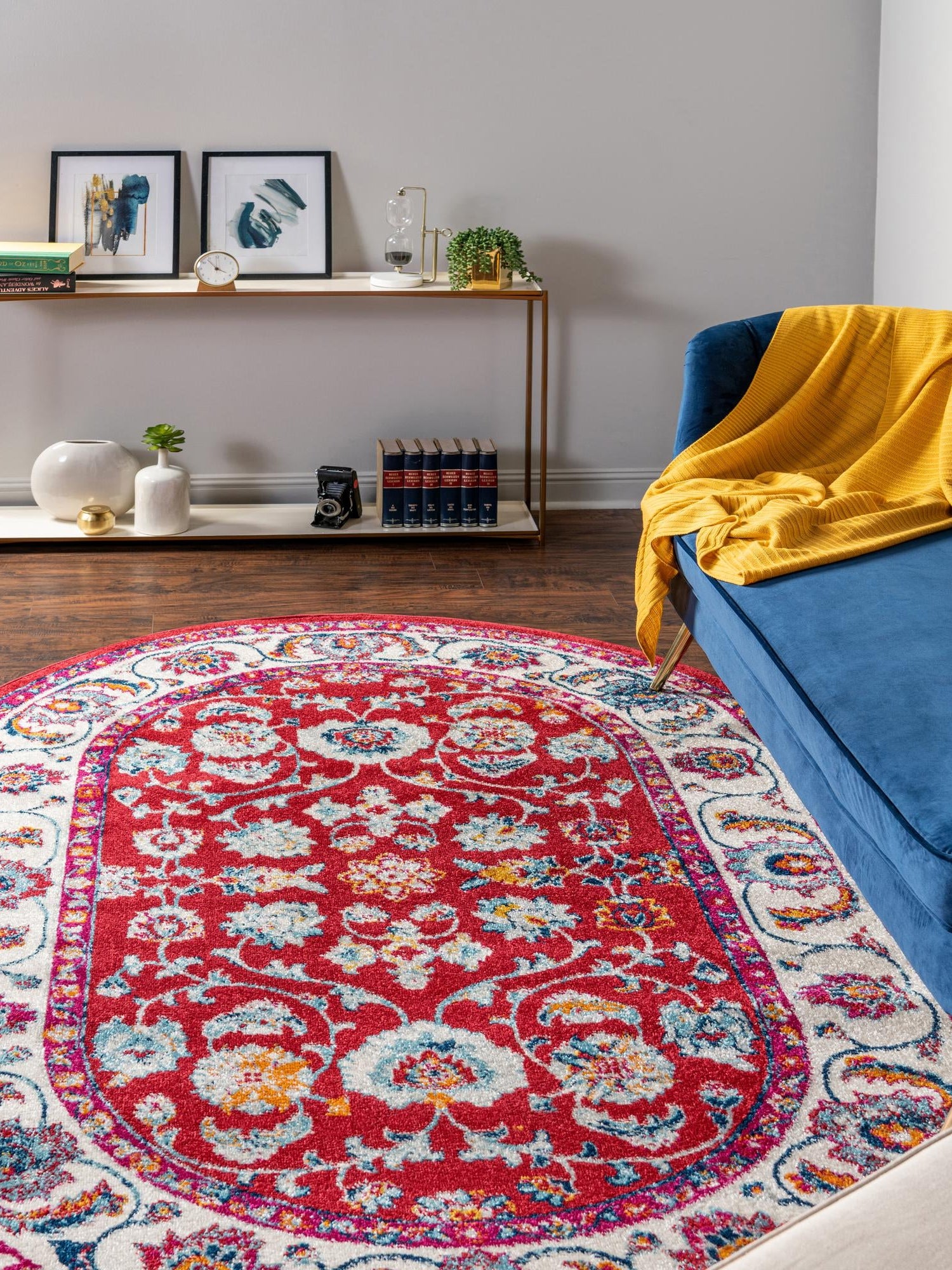 Magenta 5' x 8' Aurelia Oval Area Rug 100% Polypropylene & Jute Backing Living Dining Room Bedroom Office Traditional Carpet for Sale at Rug Engine