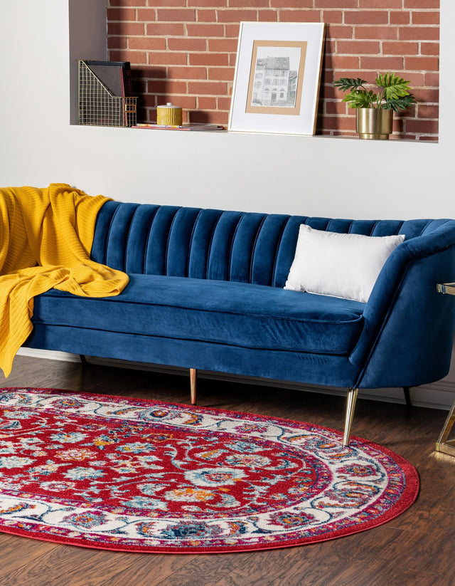 Magenta 7' 10 x 10' Aurelia Oval Area Rug 100% Polypropylene & Jute Backing Living Dining Room Bedroom Office Traditional Carpet for Sale at Rug Engine