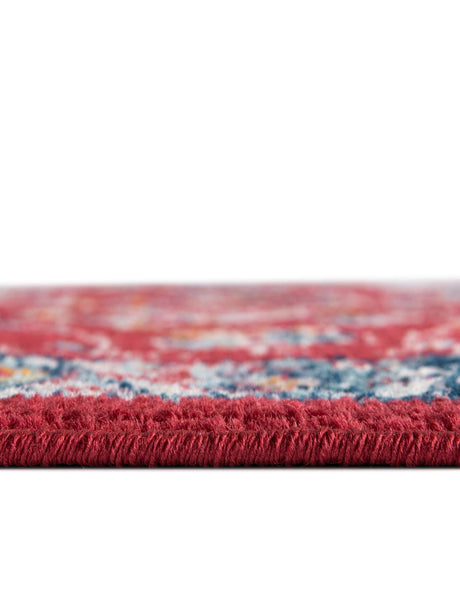 Magenta 5' x 5' Aurelia Round Area Rug 100% Polypropylene & Jute Backing Living Dining Room Bedroom Office Traditional Carpet for Sale at Rug Engine
