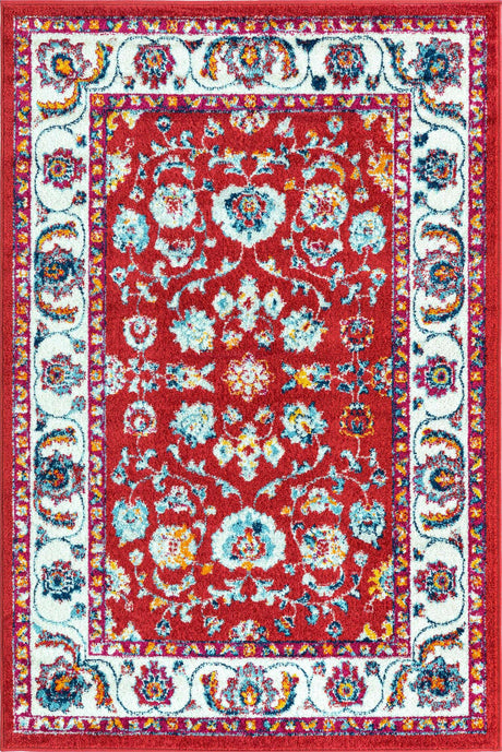 Magenta 4' x 6' Aurelia Rectangle Area Rug 100% Polypropylene & Jute Backing Living Dining Room Bedroom Office Traditional Carpet for Sale at Rug Engine