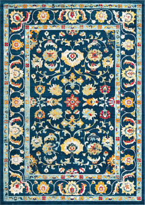 Navy Blue 10' x 14' Aurelia Rectangle Area Rug 100% Polypropylene & Jute Backing Living Dining Room Bedroom Office Traditional Carpet for Sale at Rug Engine