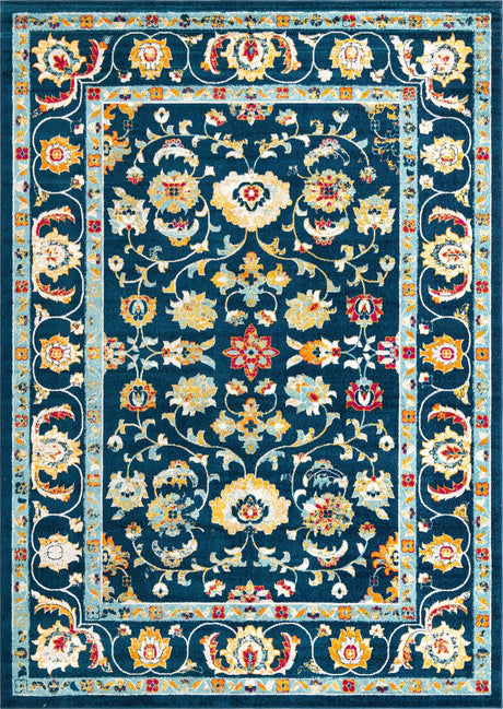 Navy Blue 10' x 14' Aurelia Rectangle Area Rug 100% Polypropylene & Jute Backing Living Dining Room Bedroom Office Traditional Carpet for Sale at Rug Engine