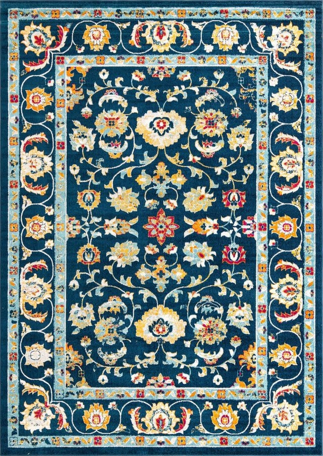 Navy Blue 10' x 14' Aurelia Rectangle Area Rug 100% Polypropylene & Jute Backing Living Dining Room Bedroom Office Traditional Carpet for Sale at Rug Engine