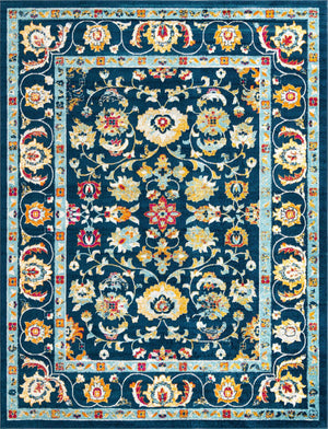 Navy Blue 10' x 13' Aurelia Rectangle Area Rug 100% Polypropylene & Jute Backing Living Dining Room Bedroom Office Traditional Carpet for Sale at Rug Engine