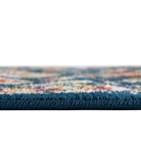 Navy Blue 7' x 7' Aurelia Octagon Area Rug 100% Polypropylene & Jute Backing Living Dining Room Bedroom Office Traditional Carpet for Sale at Rug Engine