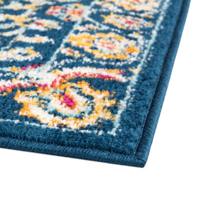 Navy Blue 7' x 7' Aurelia Octagon Area Rug 100% Polypropylene & Jute Backing Living Dining Room Bedroom Office Traditional Carpet for Sale at Rug Engine