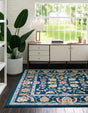 Navy Blue 6' x 6' Aurelia Square Area Rug 100% Polypropylene & Jute Backing Living Dining Room Bedroom Office Traditional Carpet for Sale at Rug Engine