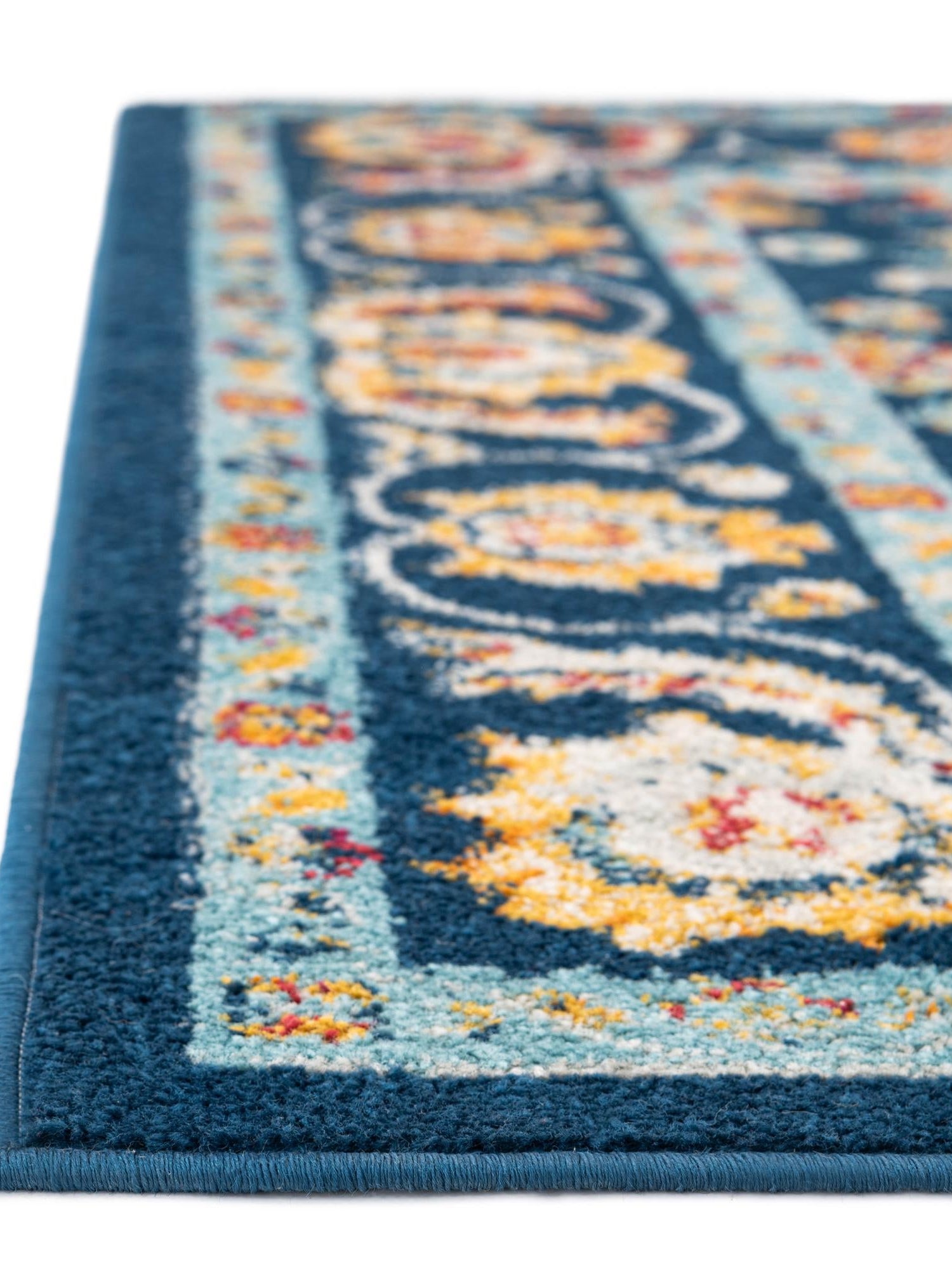 Navy Blue 7' 10 x 10' Aurelia Rectangle Area Rug 100% Polypropylene & Jute Backing Living Dining Room Bedroom Office Traditional Carpet for Sale at Rug Engine
