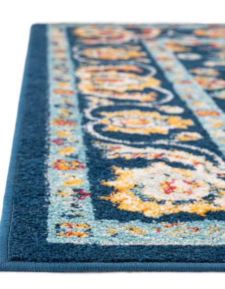 Navy Blue 7' 10 x 10' Aurelia Rectangle Area Rug 100% Polypropylene & Jute Backing Living Dining Room Bedroom Office Traditional Carpet for Sale at Rug Engine
