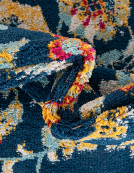 Navy Blue 2' x 8' Aurelia Runner Area Rug 100% Polypropylene & Jute Backing Living Dining Room Bedroom Office Traditional Carpet for Sale at Rug Engine