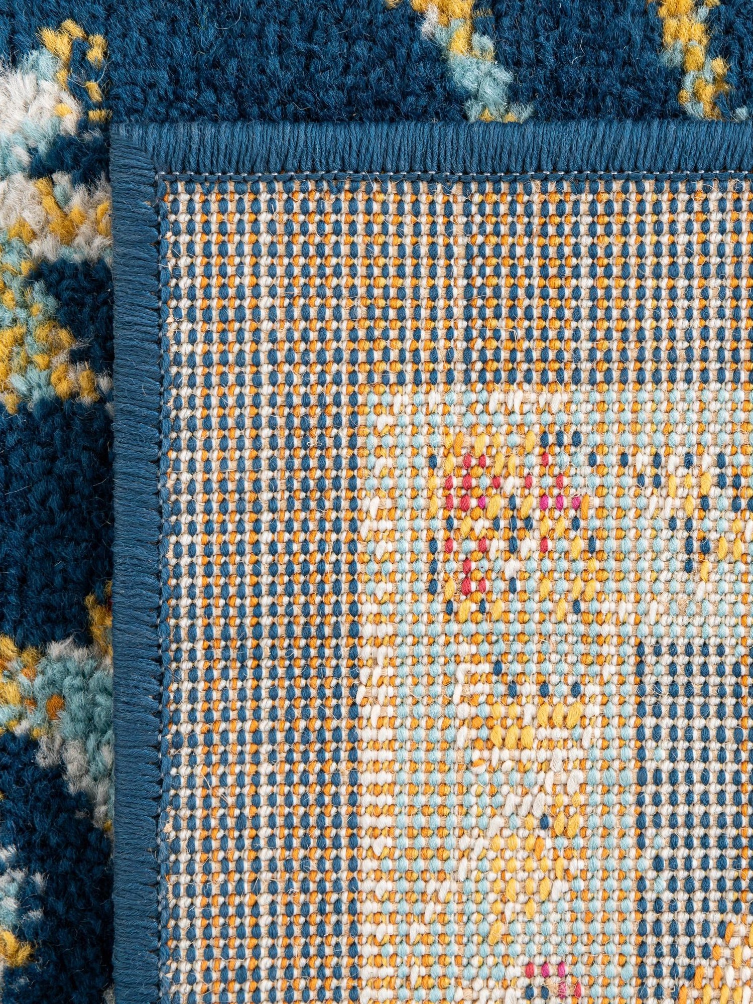 Navy Blue 2' x 8' Aurelia Runner Area Rug 100% Polypropylene & Jute Backing Living Dining Room Bedroom Office Traditional Carpet for Sale at Rug Engine