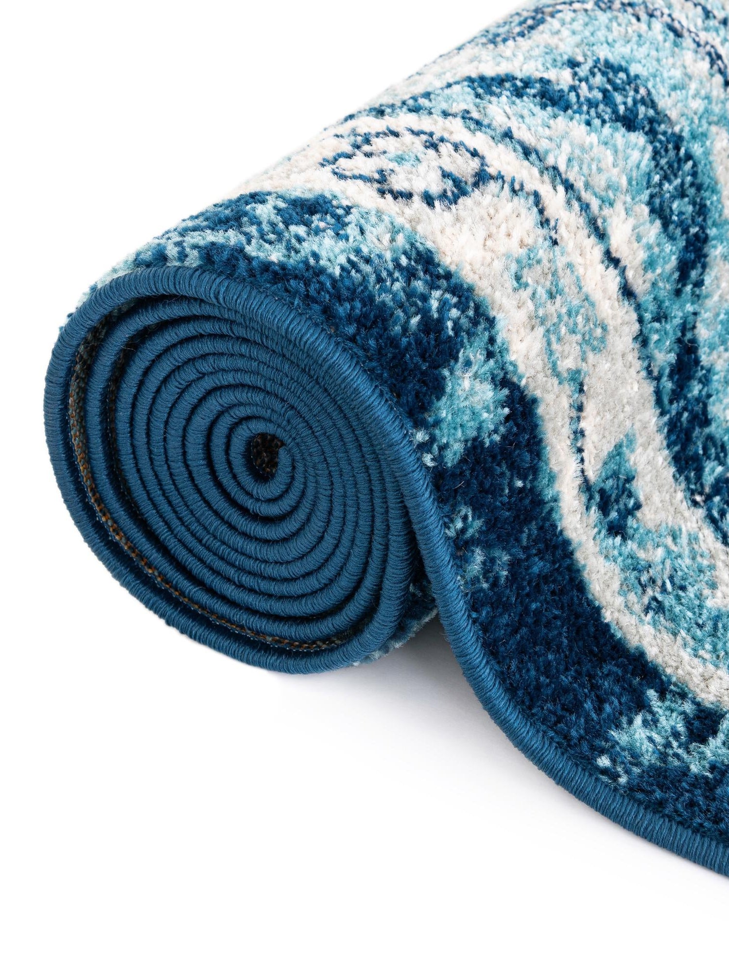 Navy Blue 10' x 14' Parker Rectangle Area Rug Traditional Motif Classic Design Stain Resistant Carpet for Living, Dining, Bedrooms, Kitchen, Office for Sale at Rug Engine