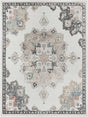 Ivory 10' x 13' Parker Rectangle Area Rug Traditional Motif Classic Design Stain Resistant Carpet for Living, Dining, Bedrooms, Kitchen, Office for Sale at Rug Engine