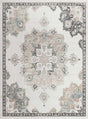 Ivory 9' x 12' Parker Rectangle Area Rug Traditional Motif Classic Design Stain Resistant Carpet for Living, Dining, Bedrooms, Kitchen, Office for Sale at Rug Engine