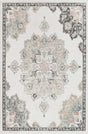 Ivory 6' x 9' Parker Rectangle Area Rug Traditional Motif Classic Design Stain Resistant Carpet for Living, Dining, Bedrooms, Kitchen, Office for Sale at Rug Engine