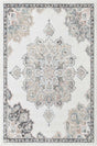 Ivory 4' x 6' Parker Rectangle Area Rug Traditional Motif Classic Design Stain Resistant Carpet for Living, Dining, Bedrooms, Kitchen, Office for Sale at Rug Engine