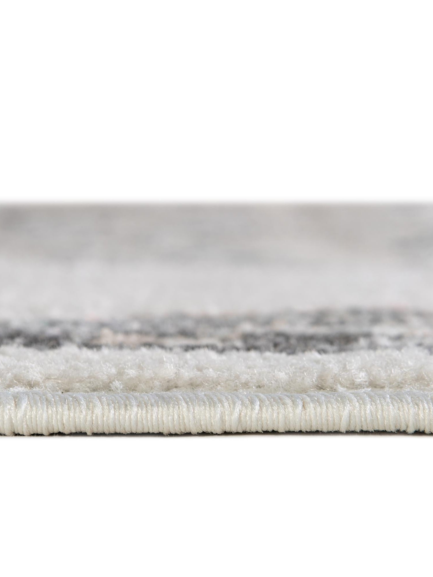 Ivory 7' 10 x 7' 10 Parker Round Area Rug Traditional Motif Classic Design Stain Resistant Carpet for Living, Dining, Bedrooms, Kitchen, Office for Sale at Rug Engine
