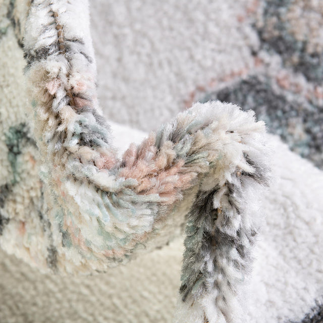 Ivory 7' 10 x 7' 10 Parker Square Area Rug Traditional Motif Classic Design Stain Resistant Carpet for Living, Dining, Bedrooms, Kitchen, Office for Sale at Rug Engine